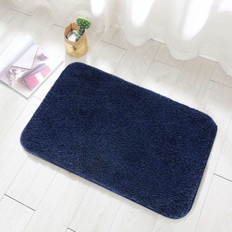 Thickened Anti-Slip Bathroom Floor Mat: Water-Absorbent Plush Doormat for Toilet, Entrance, and Bedroom