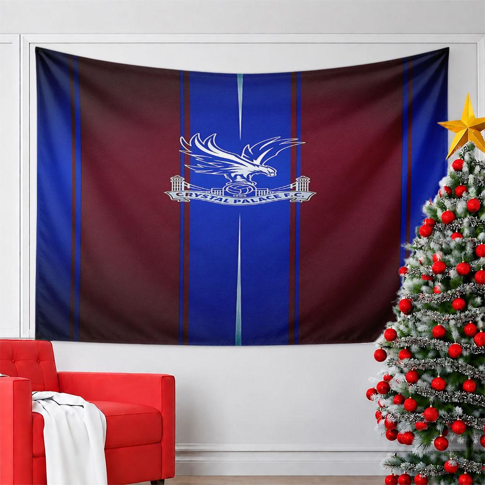 Crystal Palace FC Logo Design Pattern Wall Hanging Tapestry Decorative Tapestry Home Decor for Bedroom and Living Room