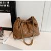IELGY Large-Capacity Diamond Casual Trendy Fashion Tote Bucket Bag All-Match Chain Shoulder Female Bag