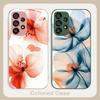 Fleur de Lys Violette Pour Samsung Galaxy S23 Ultra 24 Plus S20 21 FE S25 Ultra A70 A72 73 51 52 53 Coque de Téléphone en Verre Trempé