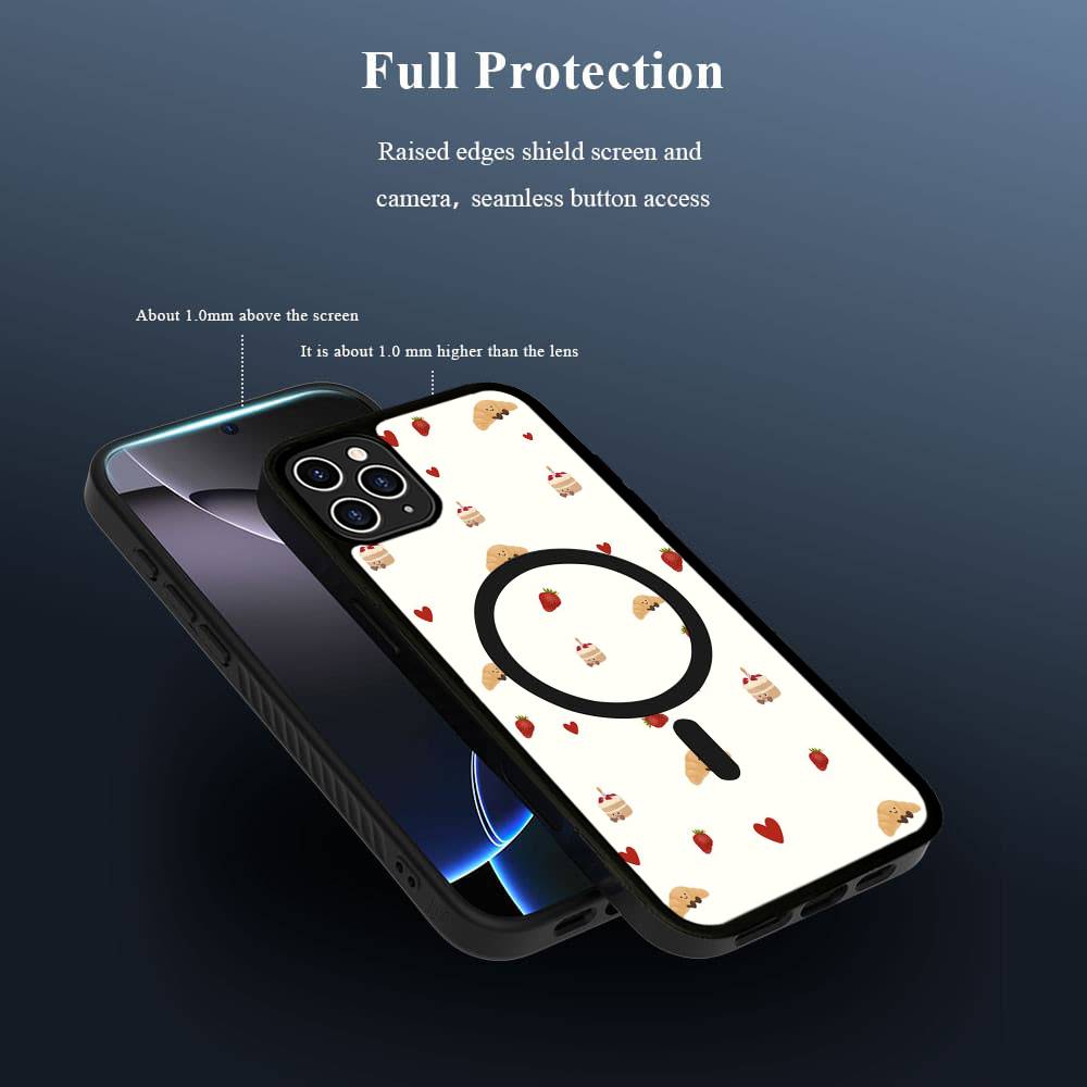 Cute Bread Toast Magnetic For Magsafe Phone Case For iPhone 17 Air 16 Pro Max 15 14 13 12 11 Protective Cover iPhone 14 Pro