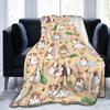 Cute Guinea Pig Theme Printed Blanket Suitable For Children Blanket Chair Warm Soft Comfortable Flannel Blanket
