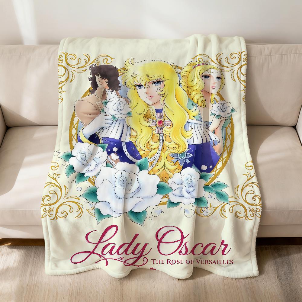 anime Rose of Versailles Lady Oscar Flannel soft warm plush blanket sofa living room pet hogar bedroom gift home Car portable