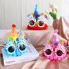 1st Birthday Party Decorations for Girls - Crown, Cake Hat, Glasses