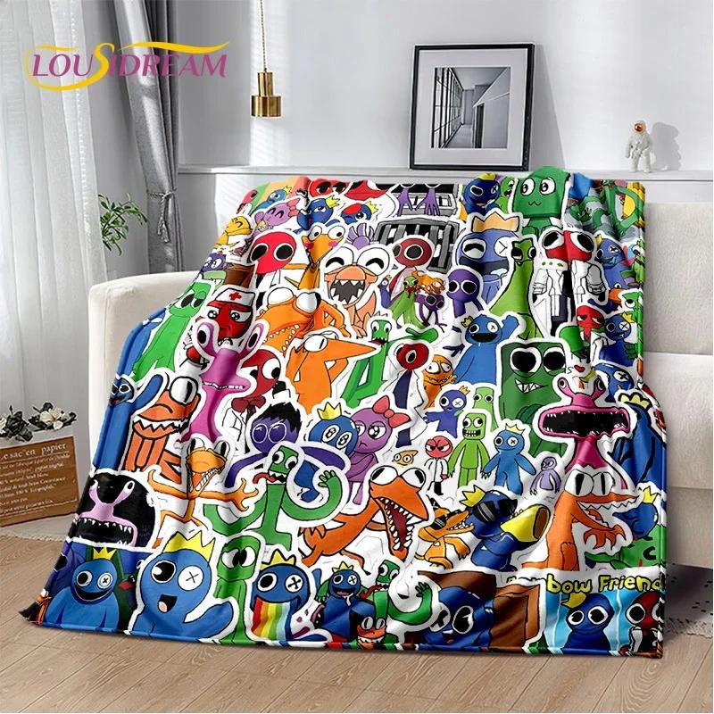 Game R-Rainbow Friends Cartoon Soft Flannel Blanket for Beds Bedroom Sofa Picnic ,Throw Blanket for Cover Outdoors Leisure Gift