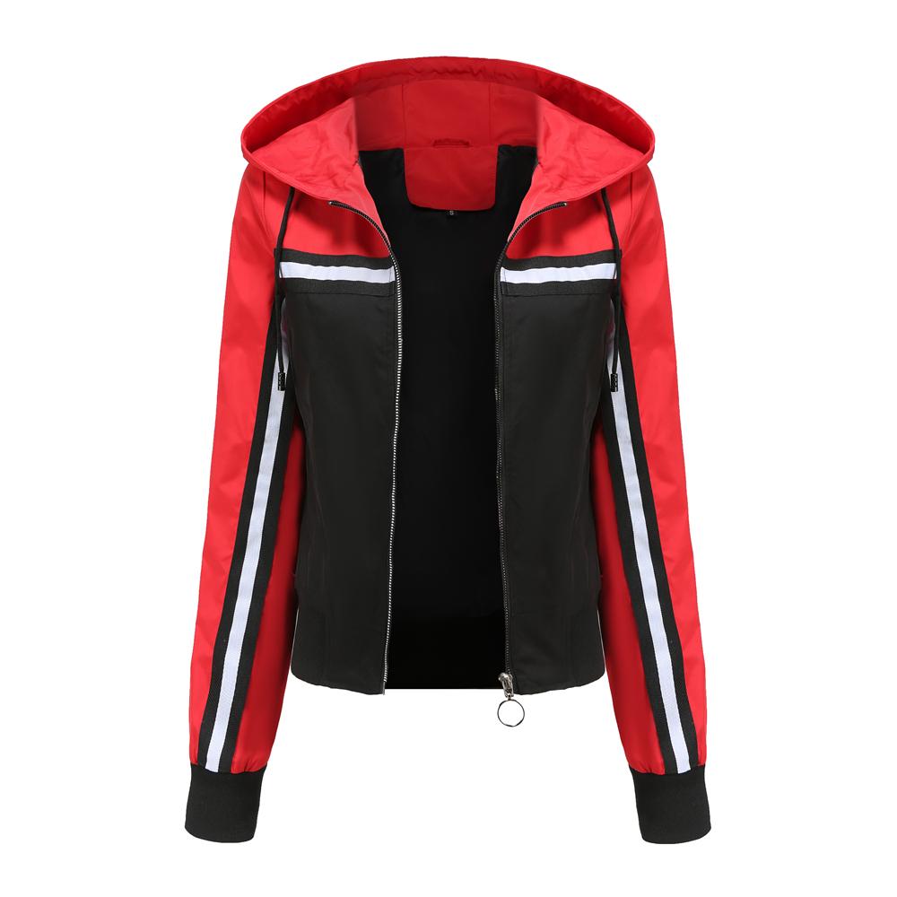 Women’s Jackets Drawstring Hooded Long Sleeve Windcheaters Zip Up Light Weight Trench Coat Windproof Outdoor Hiking Running Sports Outer Wear