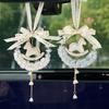 Car pendant new rearview mirror decorative car hanging creative lily of the valley pony car pendant pendant