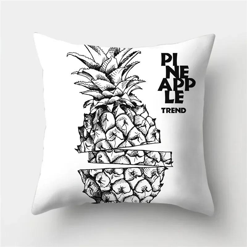 Black and White Geometric Study Pillowcase Office Living Room Home Pillowcase Car Ornaments
