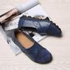 Woman's Flats Loafers Shoes Soft PU Leather Casual Shoes Big Size 35-44 Mocassin Boat Shoes for Women Hook Loop