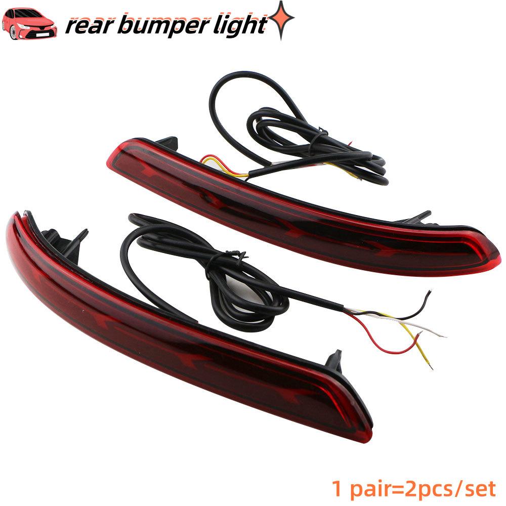 Rear Bumper Lights for Toyota Innova 2016 2017 2018-2021 Back Fog Light Lamp Lamps Brake Reflector LED 3-1 In