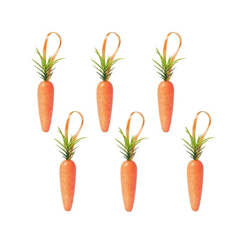 Bright And Cheery 1Set Foam Rabbit Carrot Easter Decors Set Colorful Rabbit Hanging Ornament For Home Or School