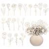 Wood Wildflower Decor Colorable Floral Cutouts Signs with Stem Boho Wood Flower Bouquet for Home Birthday Holiday Art DIY Nursery Bedroom Decoration