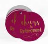 Inkdotpot Pack Of 100 Real Gold Foil Paper Tags Cheers To Retirement Favor Hang