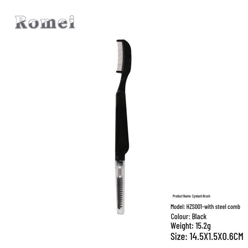 

Двусторонняя расческа-щеточка из нержавеющей стали для ресниц и бровей Standard