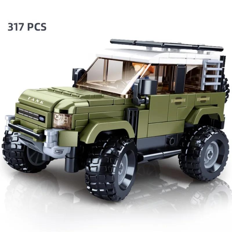 City Off-Road Vehicle Jeeps Car Atv Model Building Blocks Creative Desktop Decor Tank 300 Bricks Toy Kids Christmas Gifts