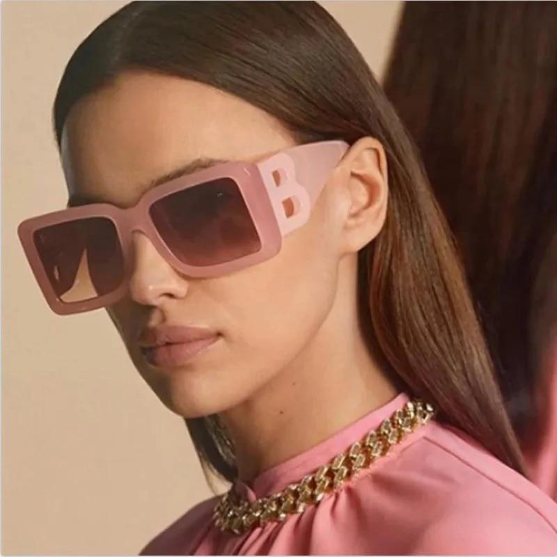 Damesolbriller Damer Trendy Designer Firkantede Solbriller menn Klassisk Svart Luksus Retro B-Dekorative Nyanser Briller
