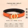 Womens Genuine Leather Belt With Geometric Buckle Stylish Casual Waistband Jeans Office Daily Wear