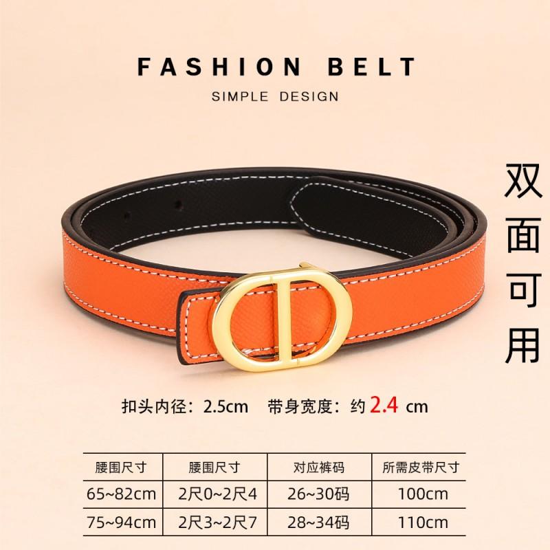 Womens Genuine Leather Belt With Geometric Buckle Stylish Casual Waistband Jeans Office Daily Wear