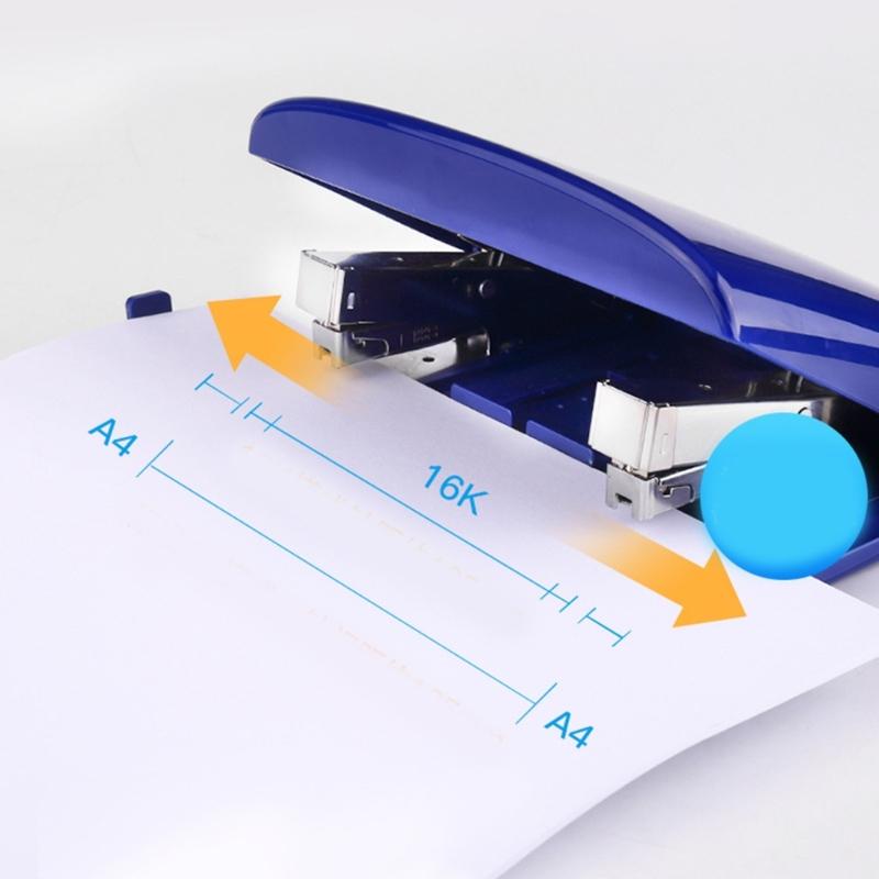 Double Head Stapler Heavy Duty Basic Stapler Labor-Saving Desk Stapler 50 Sheets Capacity Stapling Machine for Office