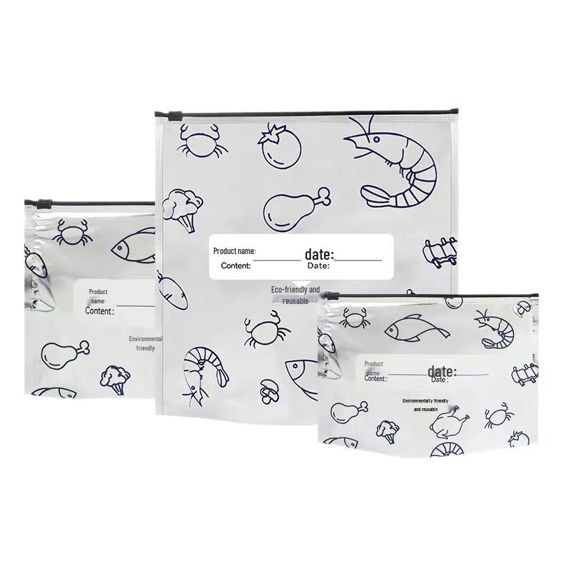 

Aluminum Foil Fresh-Keeping Refrigerator Bags: Slider Seal, Thickened for Frozen Vegetables 8 Silk Small