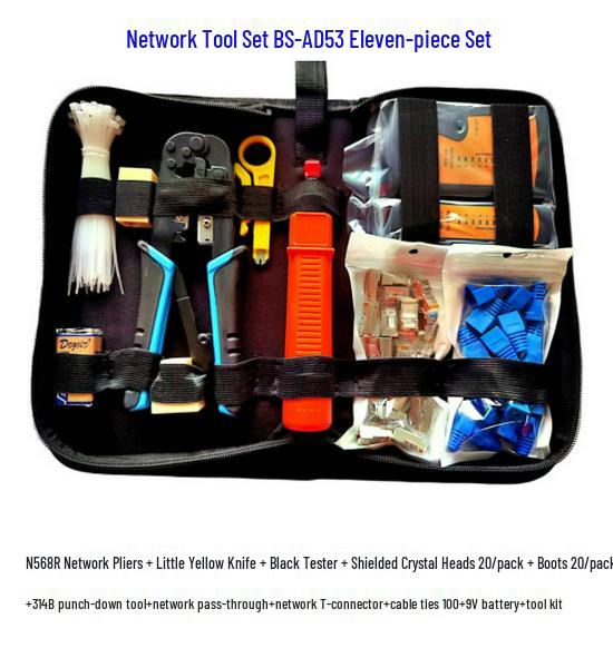 Network Toolkit: Crimper, Cutter, Tester, Crystal Head, Sheath für Household Network Cable Installation