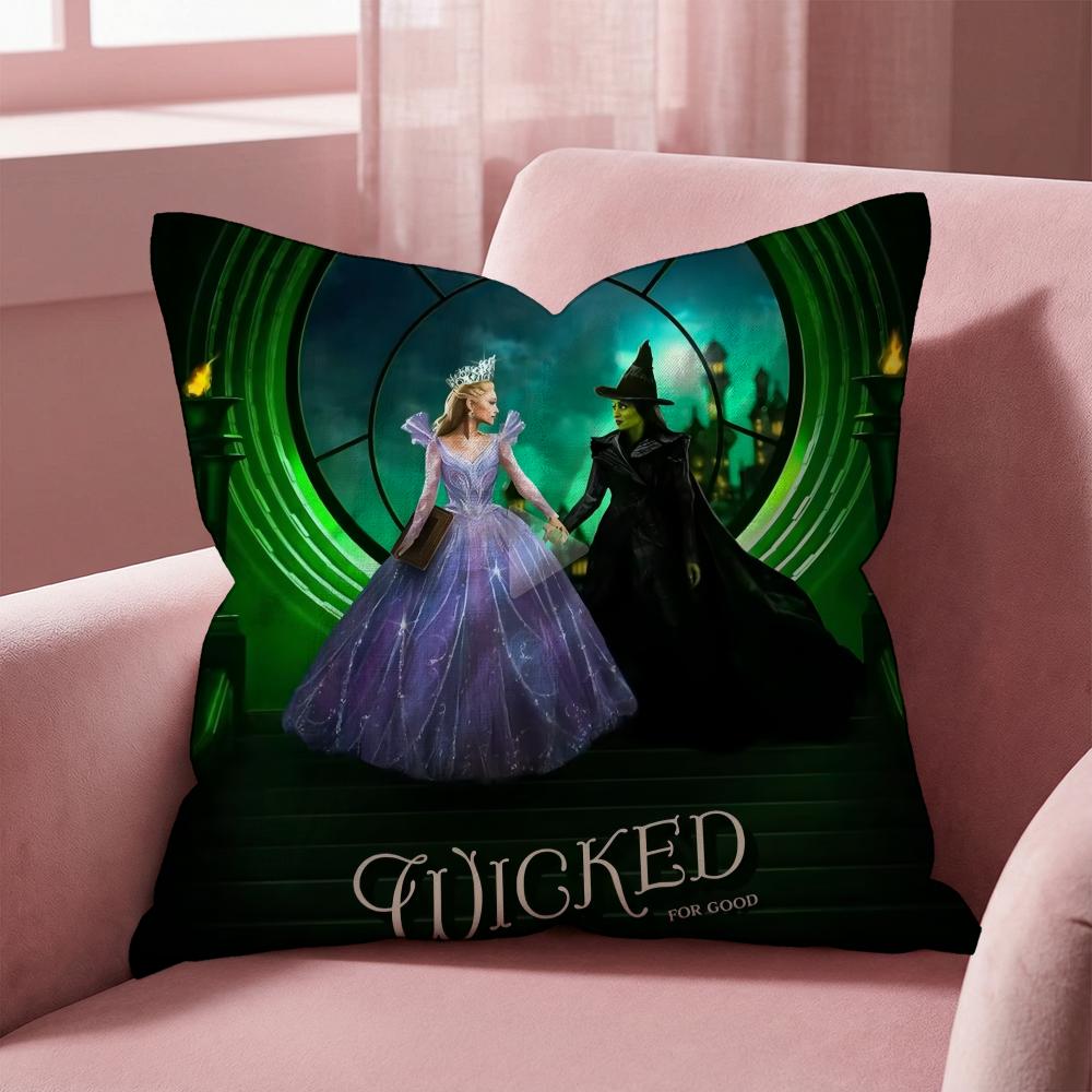 Movie W-Wickeds Cushion Cover Multi-Scene Pillow Cover for Home & Car - Reversible, Soft & Durable for Daily Use