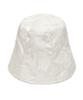 Eondeokeonteulolseutyudio Satin Flower Patch Detail Sun-Blocking Women'S Casual Bucket Hat Stand Bucket / Flower Patch / Satin Cream