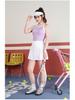 Nahtloses Racerback Sport-Top mit Brustpolstern für Tennis, Badminton, Training und Yoga