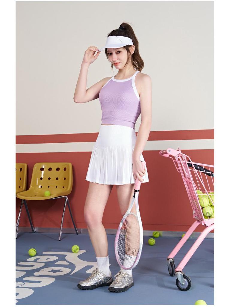 Nahtloses Racerback Sport-Top mit Brustpolstern für Tennis, Badminton, Training und Yoga