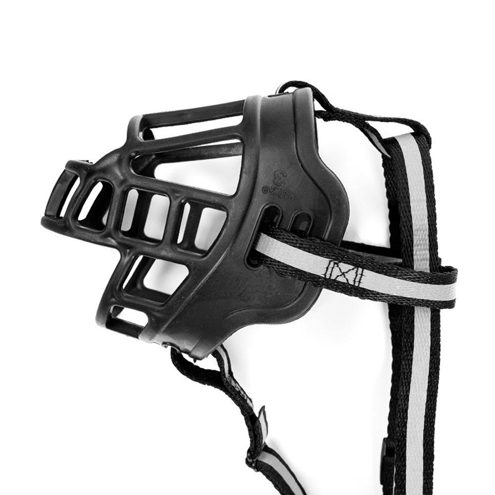 

Прочный намордник для собак, регулируемая маска для домашних животных, светоотражающие дышащие намордники для больших, средних и маленьких собак, предотвращают жевание и укусы size 2