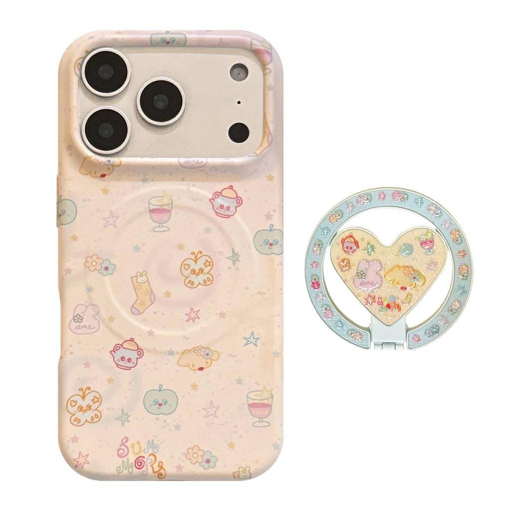 Dream color cartoon for Apple 17 mobile phone case iphone17promax magnetic suction bracket 13 soft film 14