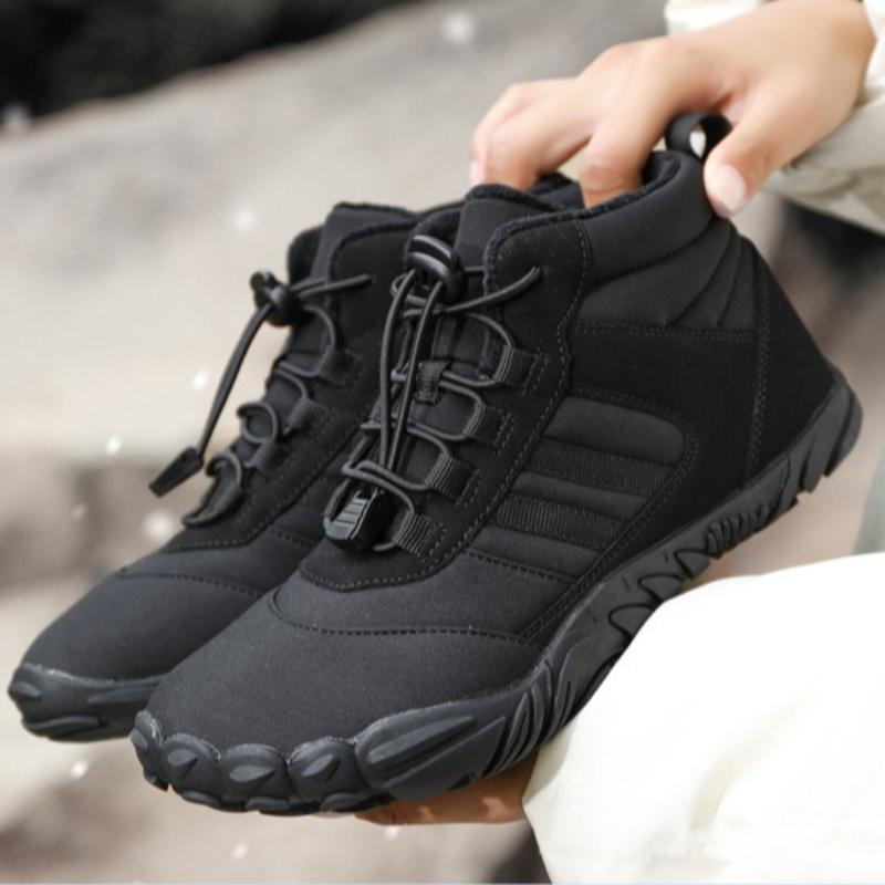 Fashion Couple Winter Boots Plush Warm Snow Boots Couple High-top Cotton Shoes Outdoor Non Slip Hiking Shoes Barefoot Shoes Fur Sneakers