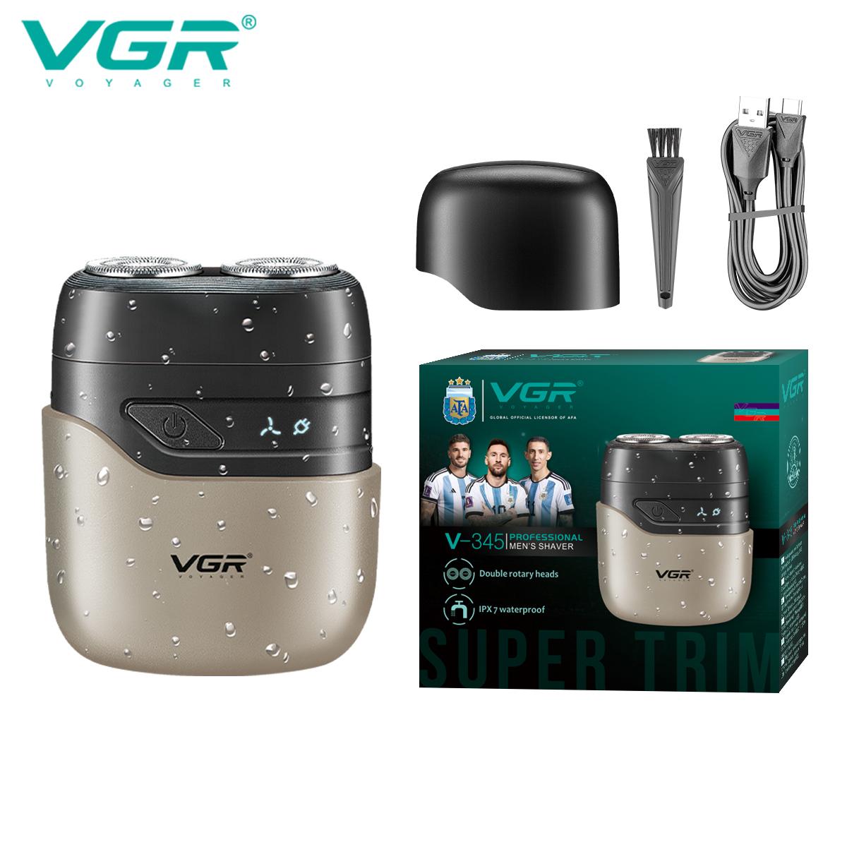 

VGR Electric Shaver Floating Double Blade Rechargeable Plug-in Dual Use Washable Travel Portable Universal Voltage Men s Sideburn Shaver шампанского