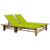 Day and Night - Day and Night Lounger with Cushions for 2 People Bamboo