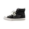 Men's Women's Outdoor High Canvas Shoes Couples Breathable Rivets Increase Casual Shoe
