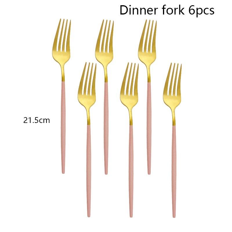 6Pcs Rianbow Matte Abendessen Gabel Edelstahl Geschirr Besteck Küche Gabel Hotel Familie Geschirr Besteck Besteck Set