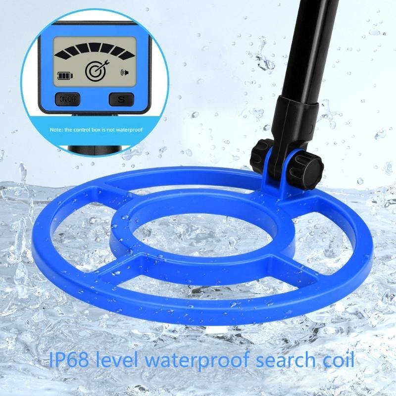 Kids Metal Detector Lightweight 1.2lbs Adjustable 60cm To 79cm Rod Secure Battery Cover Detects Gold Silver Coin Jewelry 10cm Underground Depth