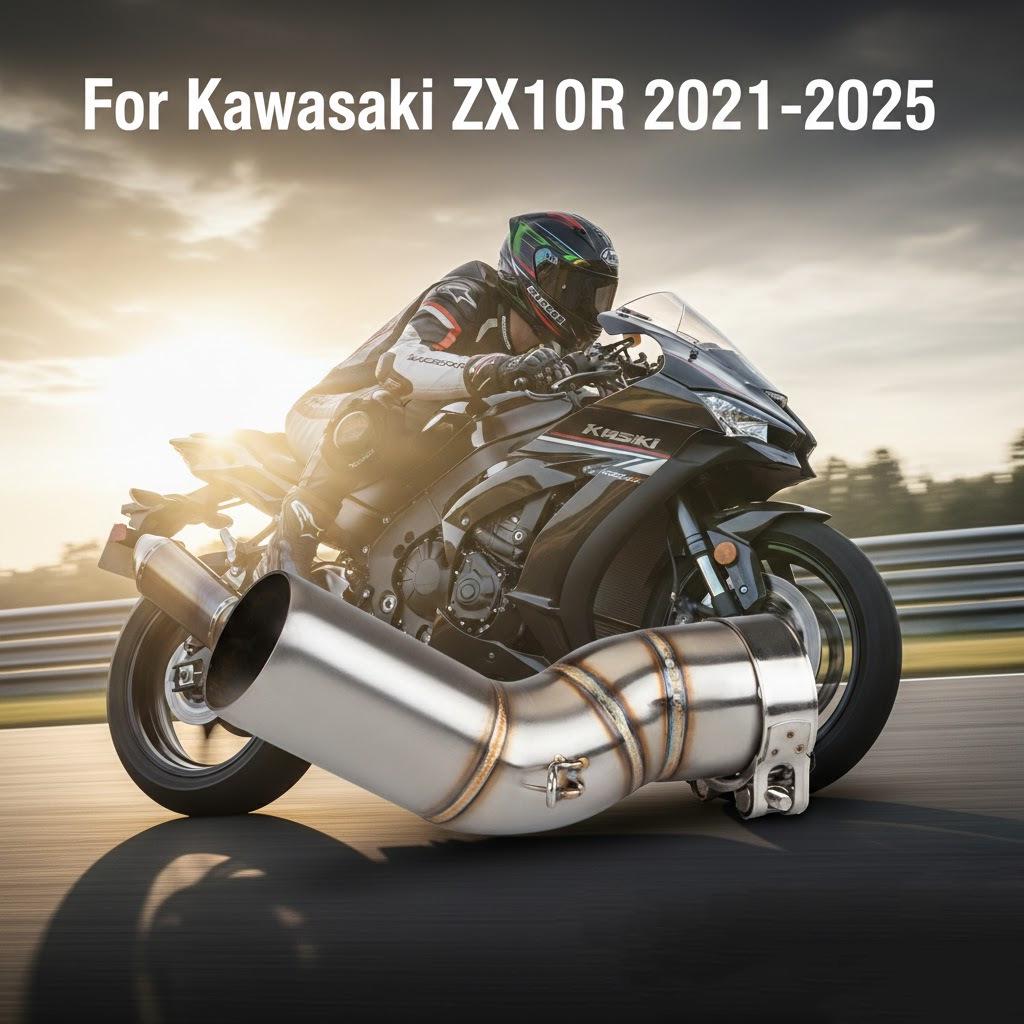Kawasaki ZX10R 2021-2025 Auspuff Mittelrohr Adapter Edelstahl
