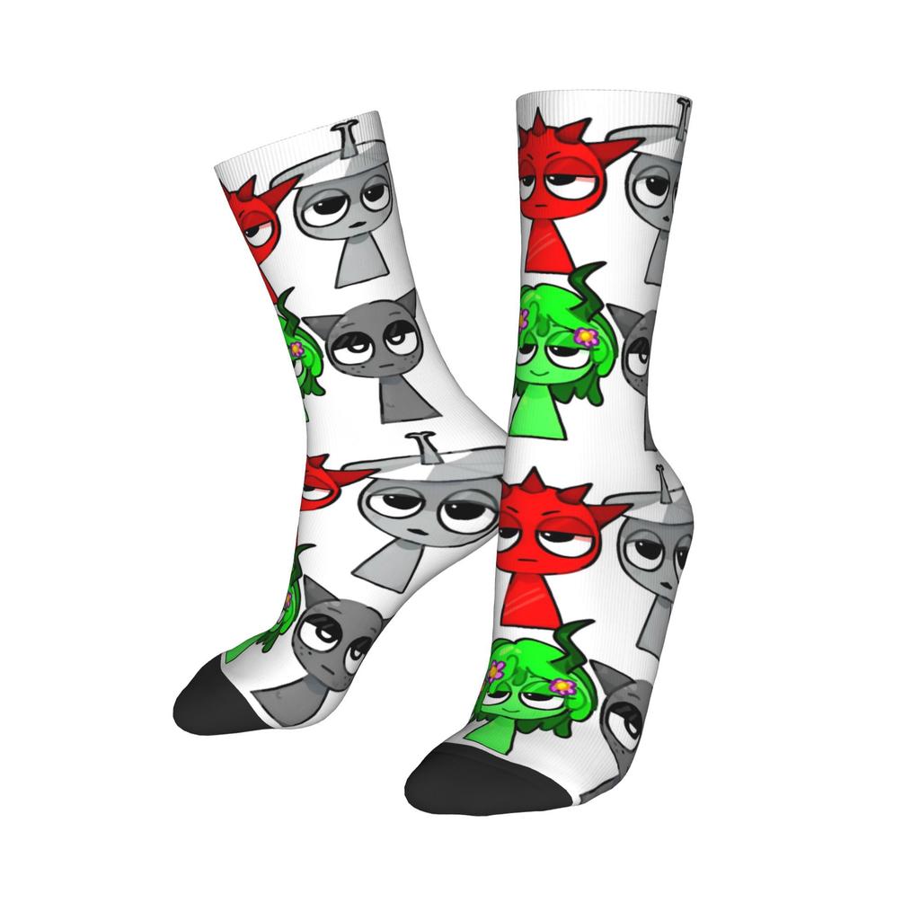 Sprunki Incredibox Socks for Women Men Breathable  Soft Long Socks Sweat Absorbing