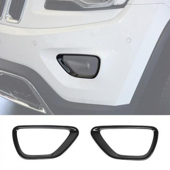 Black Fog Light Cover Fog Lamp Frame For Jeep Grand Cherokee 2014-16 Accessories