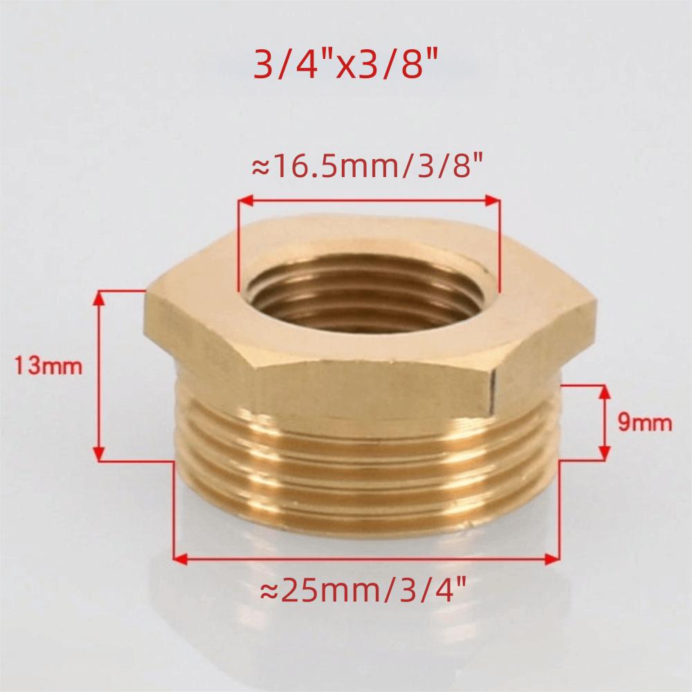 Brass Brass Hex Bushing 1/8 1/4 3/8 1/2 3/4 Water Gas Adapter Coupler Reducer Pipe Fitting