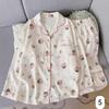 Women's Cloud Cotton Long Sleeve Pajamas - Sweet Cartoon Design for Spring & Autumn, Versatile for Home or Out