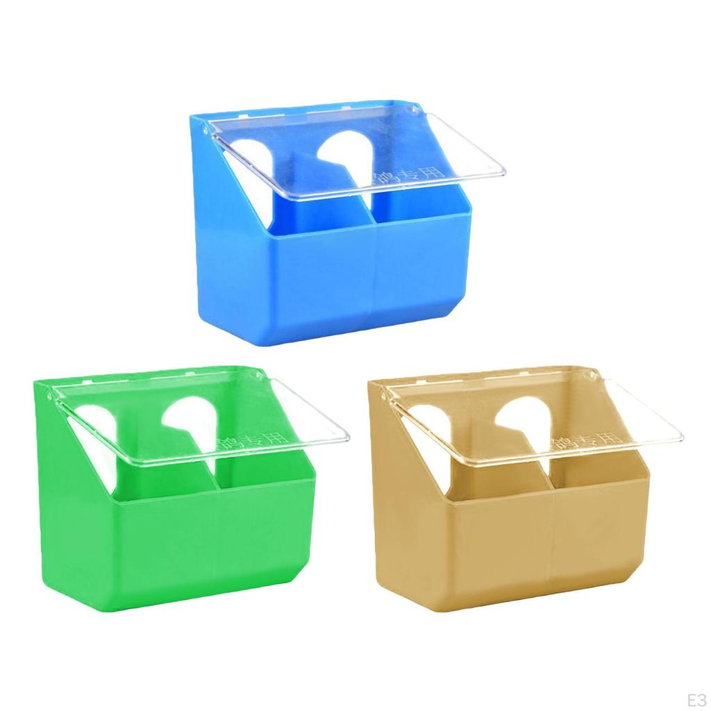 Hanging Box Pigeon Feeder Heavy Duty Two Hole Dove Bird Feeding Case Food for Canaries,