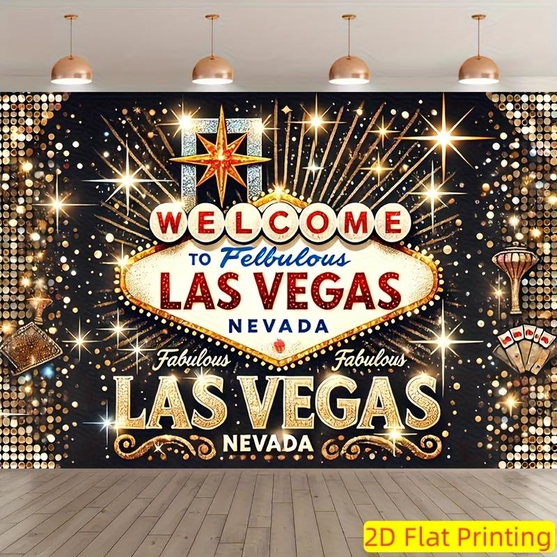 2D-Ebene einteilige Grußbotschaft aus Las Vegas Polyester Fotografie-Hintergrund Fahne Party-Foto-Hintergrund