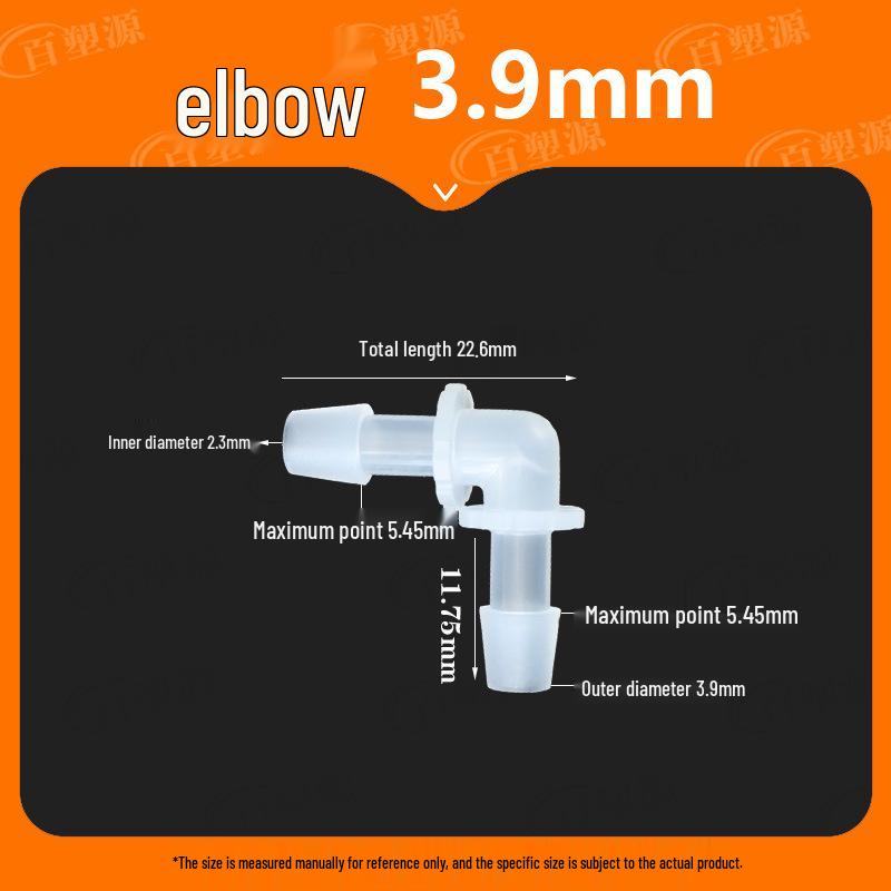 Plastic Elbow Hose Connector 90° Barb for Fish Tank Water Pipe