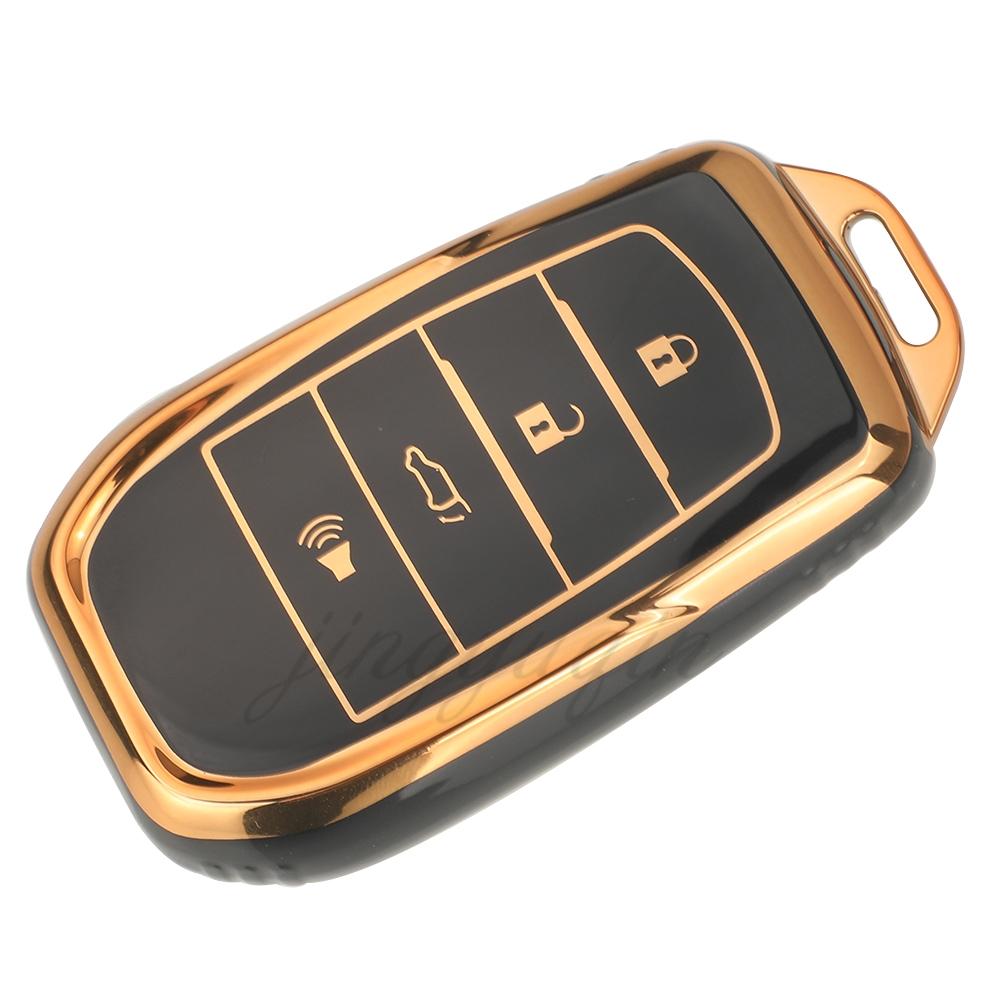 Jingyuqin 2/3/4 Buttons Soft TPU Car Key Cover Case For Toyota CHR Hilux Land Cruiser 200 Camry Corolla RAV4 Highlander Crown