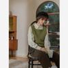 Square Collar Sweater Vest Ladies French Vintage Twisted Knitted Vests Women Autumn Winter Casual Slim Pullovers Vests