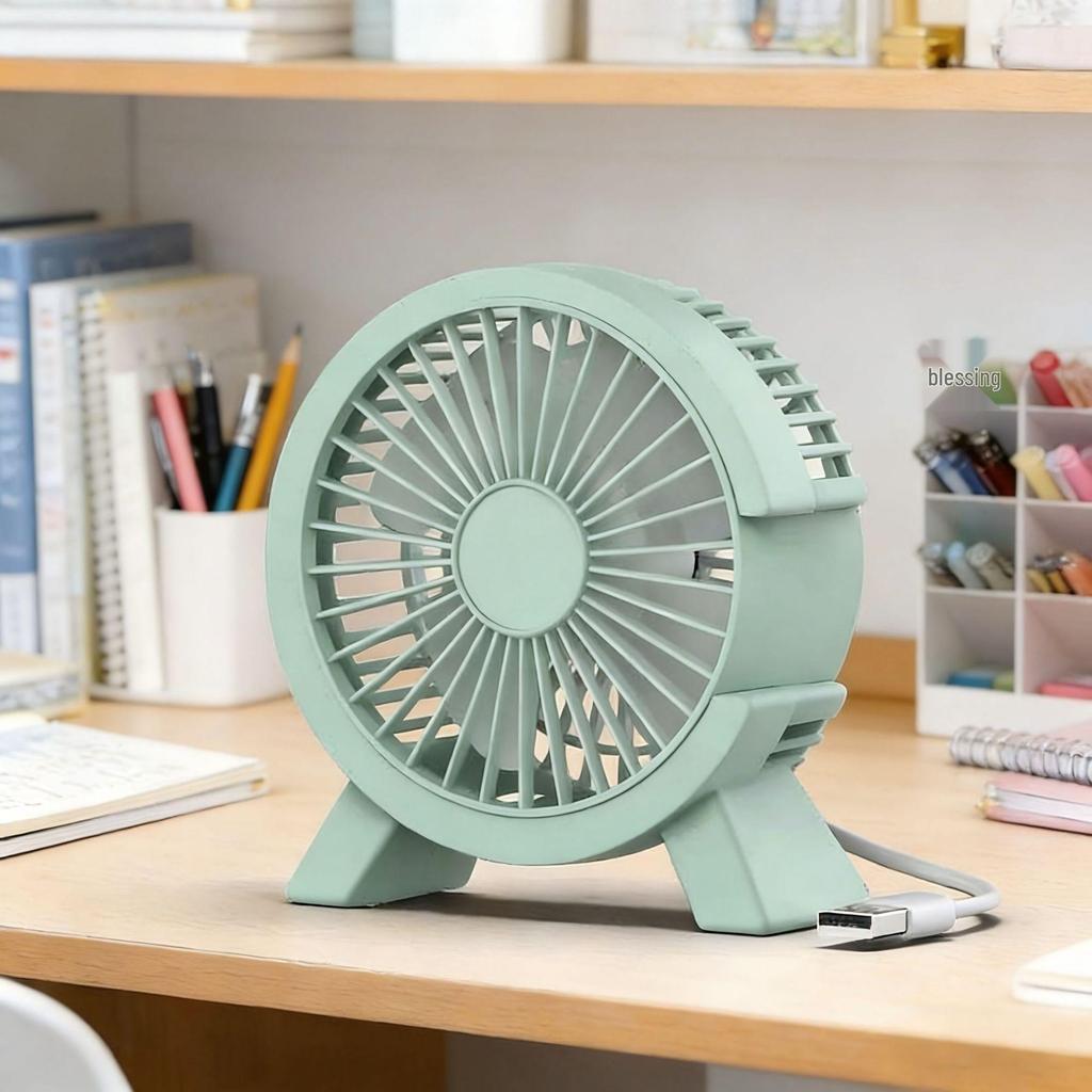 Flash Sale: Portable Mini Desktop Fan - Silent, Powerful Wind for Dorm Use