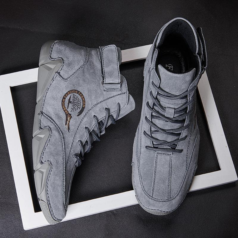 Nuove Scarpe Autunnali da Uomo del Marchio Antiscivolo Resistenti all'Usura Basse Casual Stivali da Moto Alla Moda Alte Scarpe da Lavoro