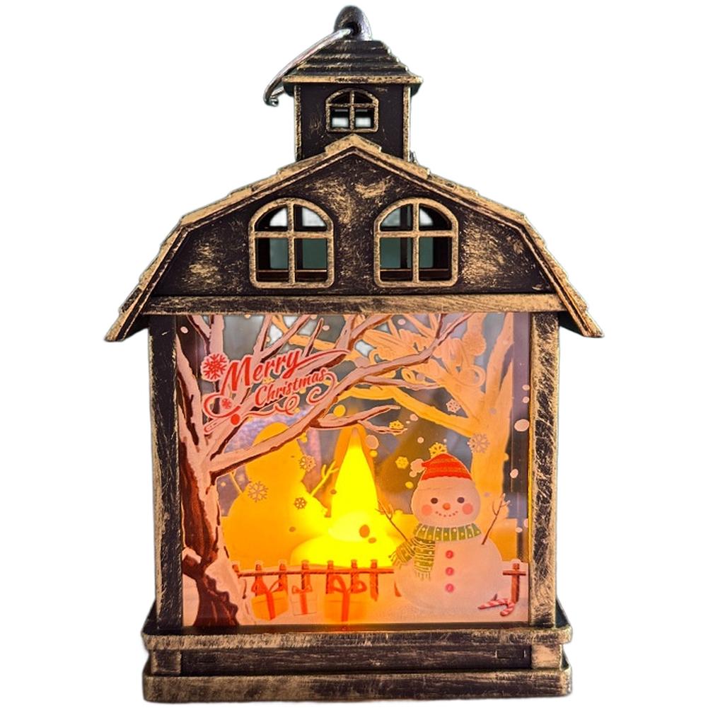 Classic Vintage Christmas LED Night Light for Tabletop and Hanging Tree Ornament with Soft Warm Light for Festive Home Decor